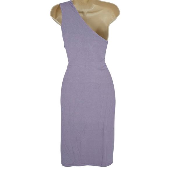 Naked Wardrobe Womans size 3X Side Eye One Shoulder Mini Bodycon Dress Iris NEW - Picture 4 of 8